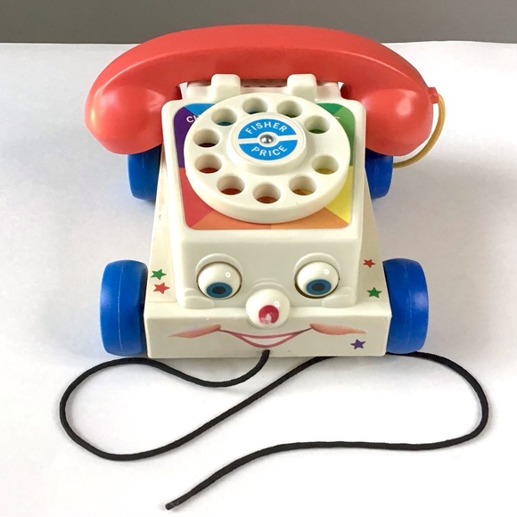 Fisher Price Chatter Telephone Classic Retro Pull Toy 2009 Sounds Dial Eyes Move - Picture 1 of 10